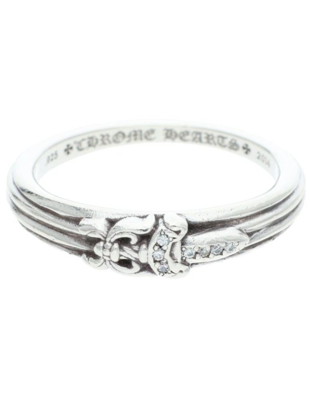 Chrome Hearts Baby Classic P D Classic Dagger Pave Diamond Silver Ring